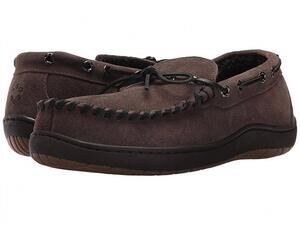NEW TEMPUR-PEDIC men's therman moccasin slipper - wide in chocolate